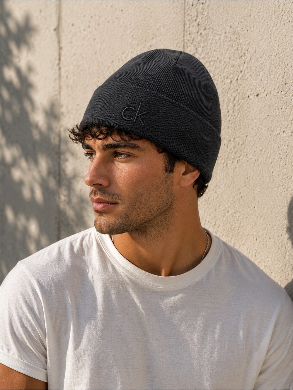 Calvin Klein CK‎ Black Knit Beanie Hat